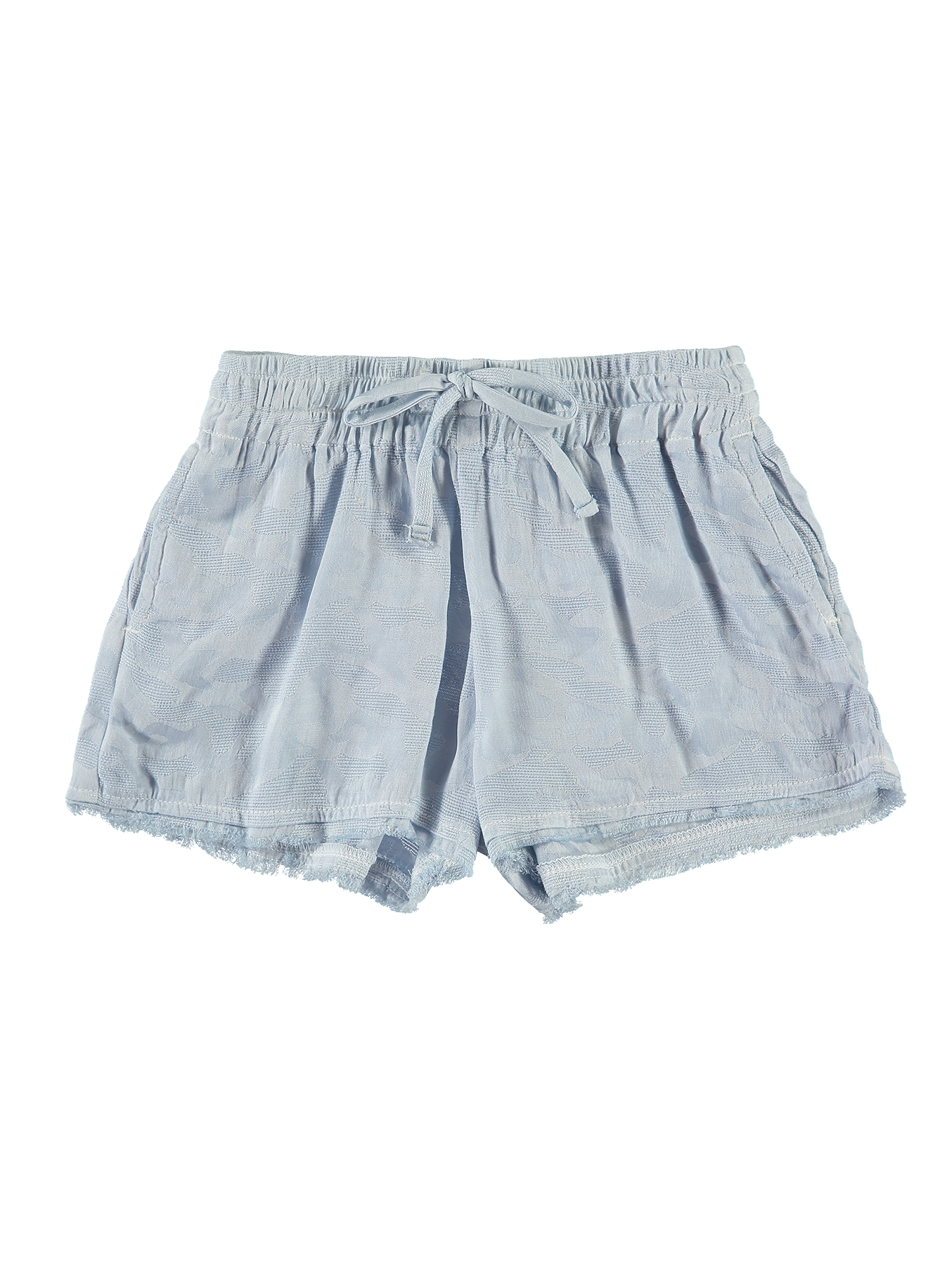 Girls |  Frayed Short | Sky Blue