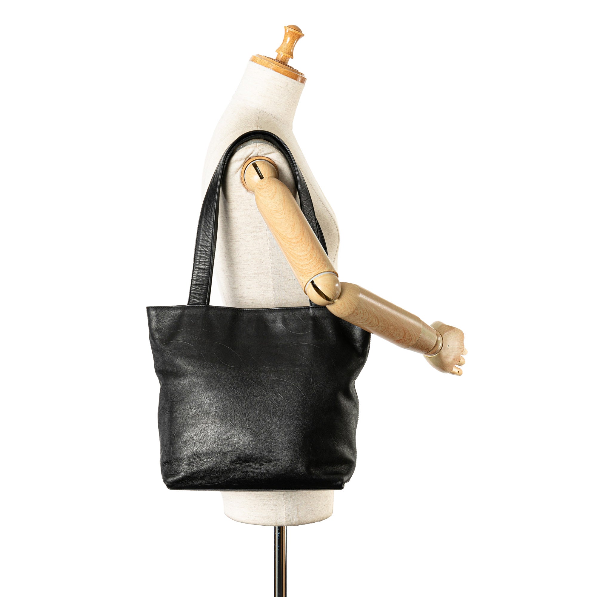 Chanel | Pre-Owned Embossed Lambskin CC Tote | Black