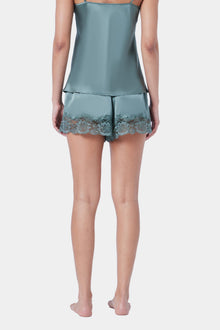 Silk Lace Shorts | Moss