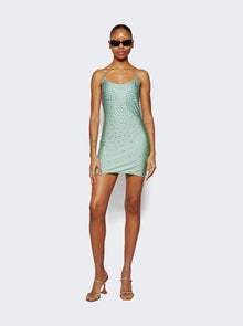 Women | Oséree | Full Gems Mini Dress | Aqua