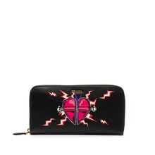 Prada | Pre-Owned x Universal Studios Saffiano Frakenstien Heart Long Wallet | Black