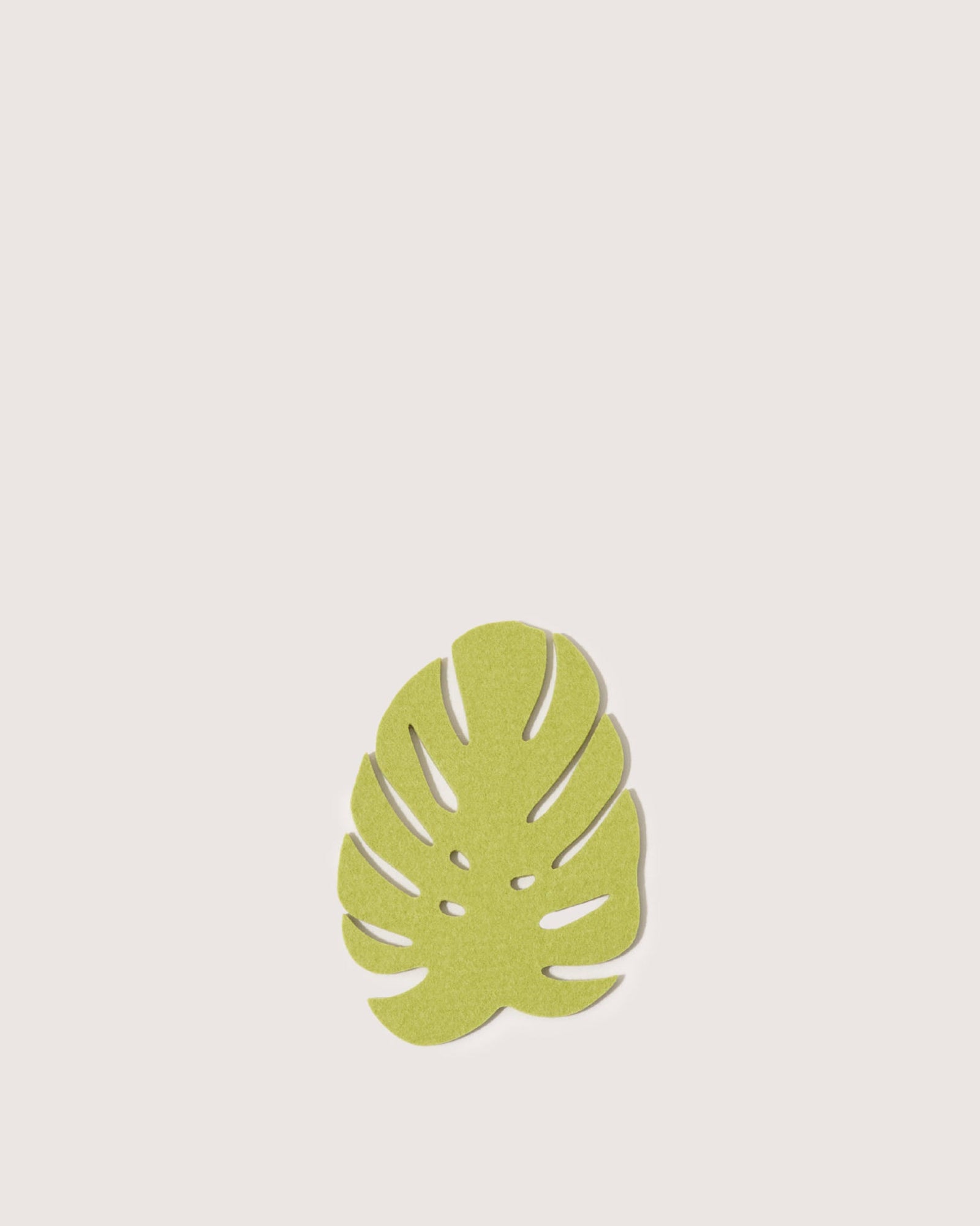 Merino Wool Small Monstera Trivet | Pistachio