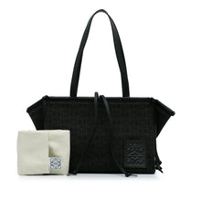 LOEWE | Pre-Owned Anagram Canvas Cushion Tote Bag | Black