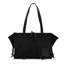 LOEWE | Pre-Owned Anagram Canvas Cushion Tote Bag | Black