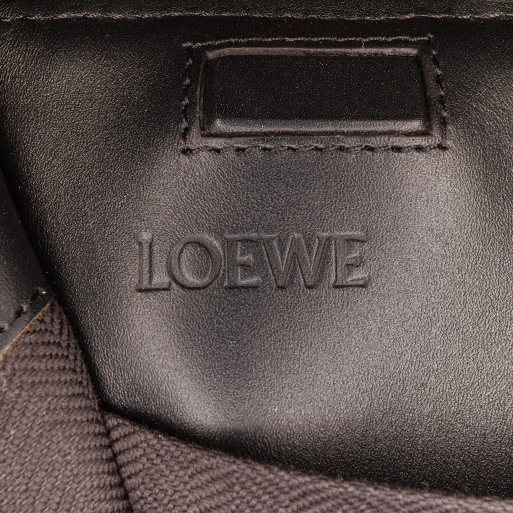 LOEWE | Pre-Owned Anagram Canvas Cushion Tote Bag | Black