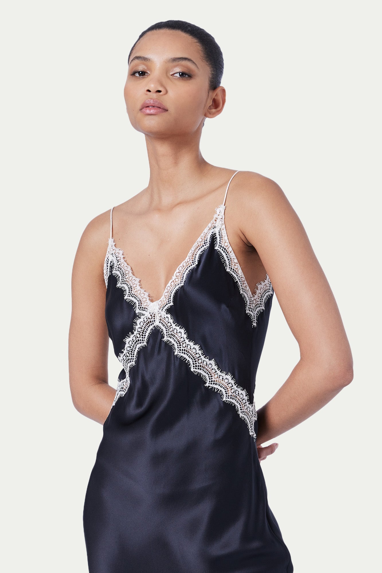 Sadie Dress | Black W/ White
