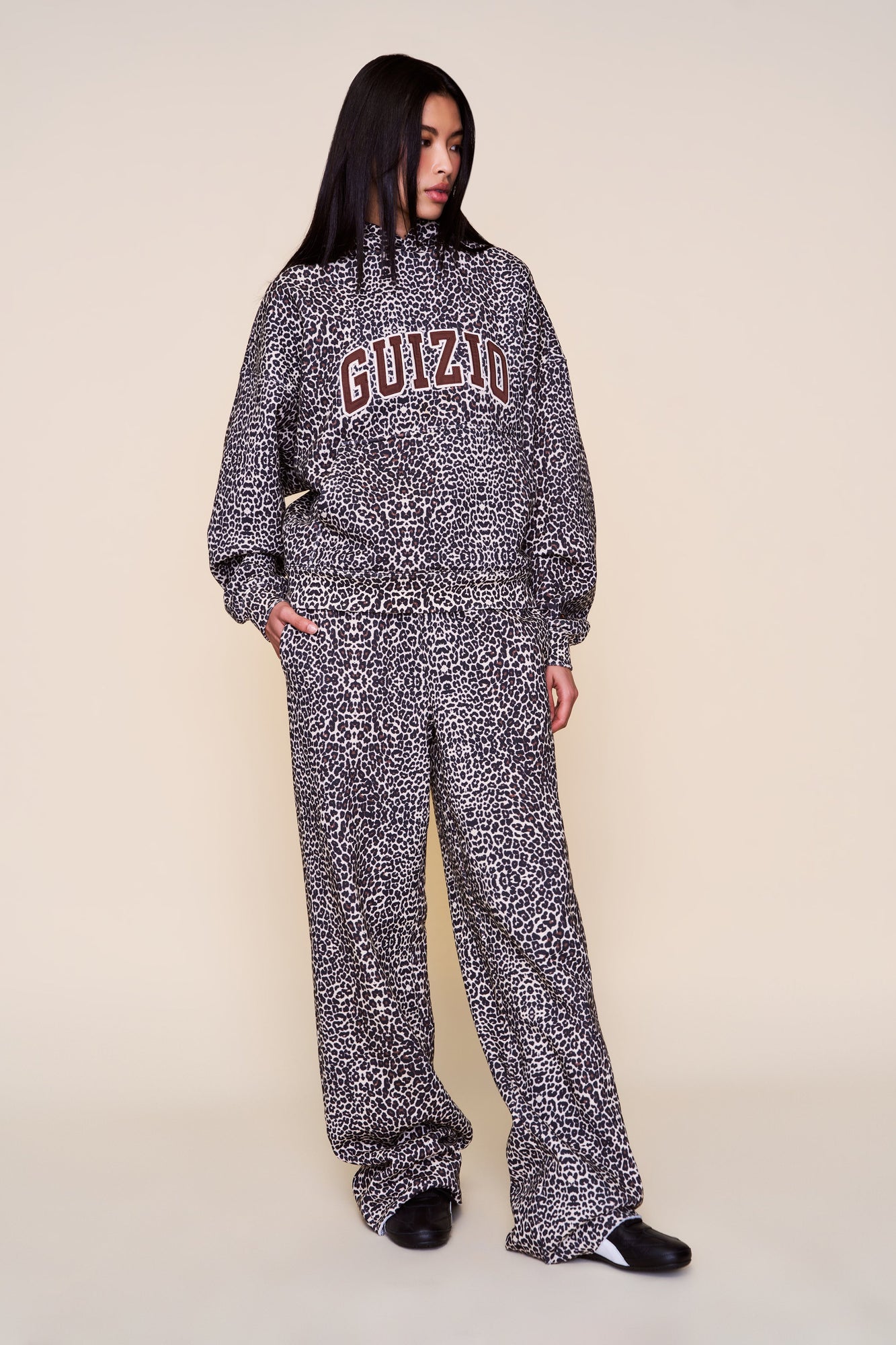 Womens | Drawstring Fleece Pant | Leopard