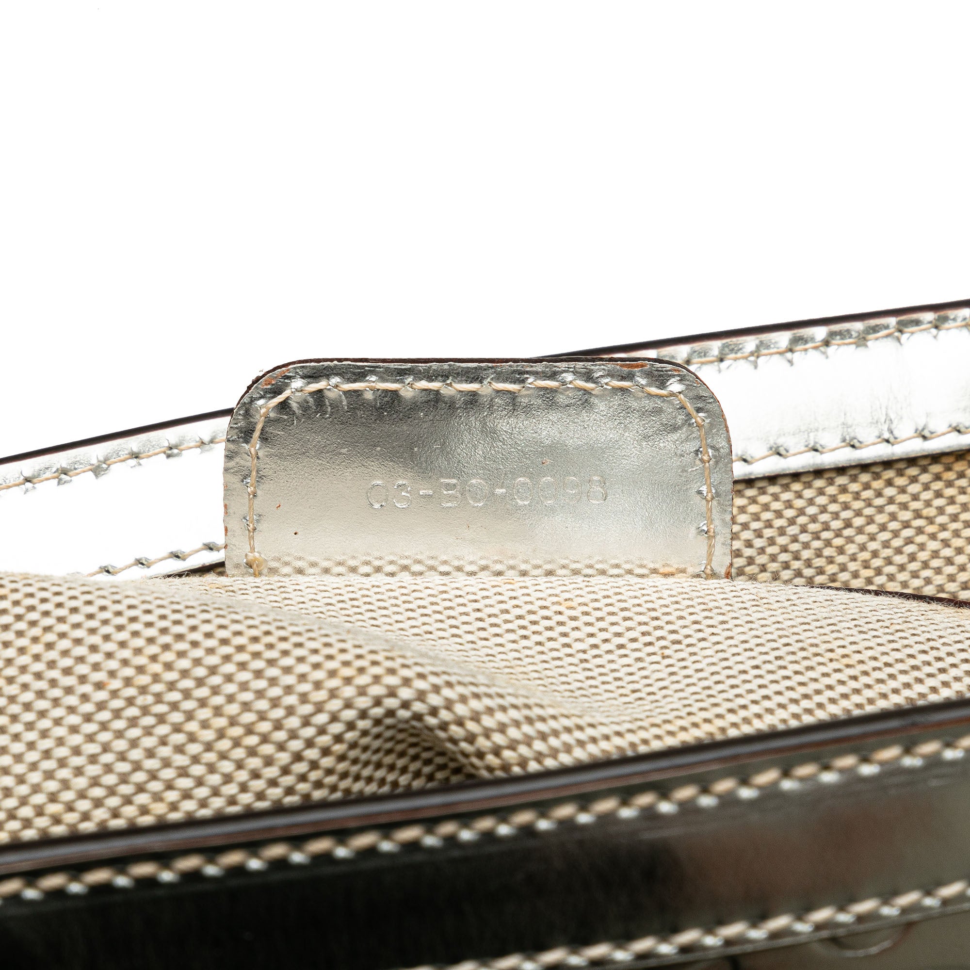 Dior | Pre-Owned Oblique Patent Tote | Silver