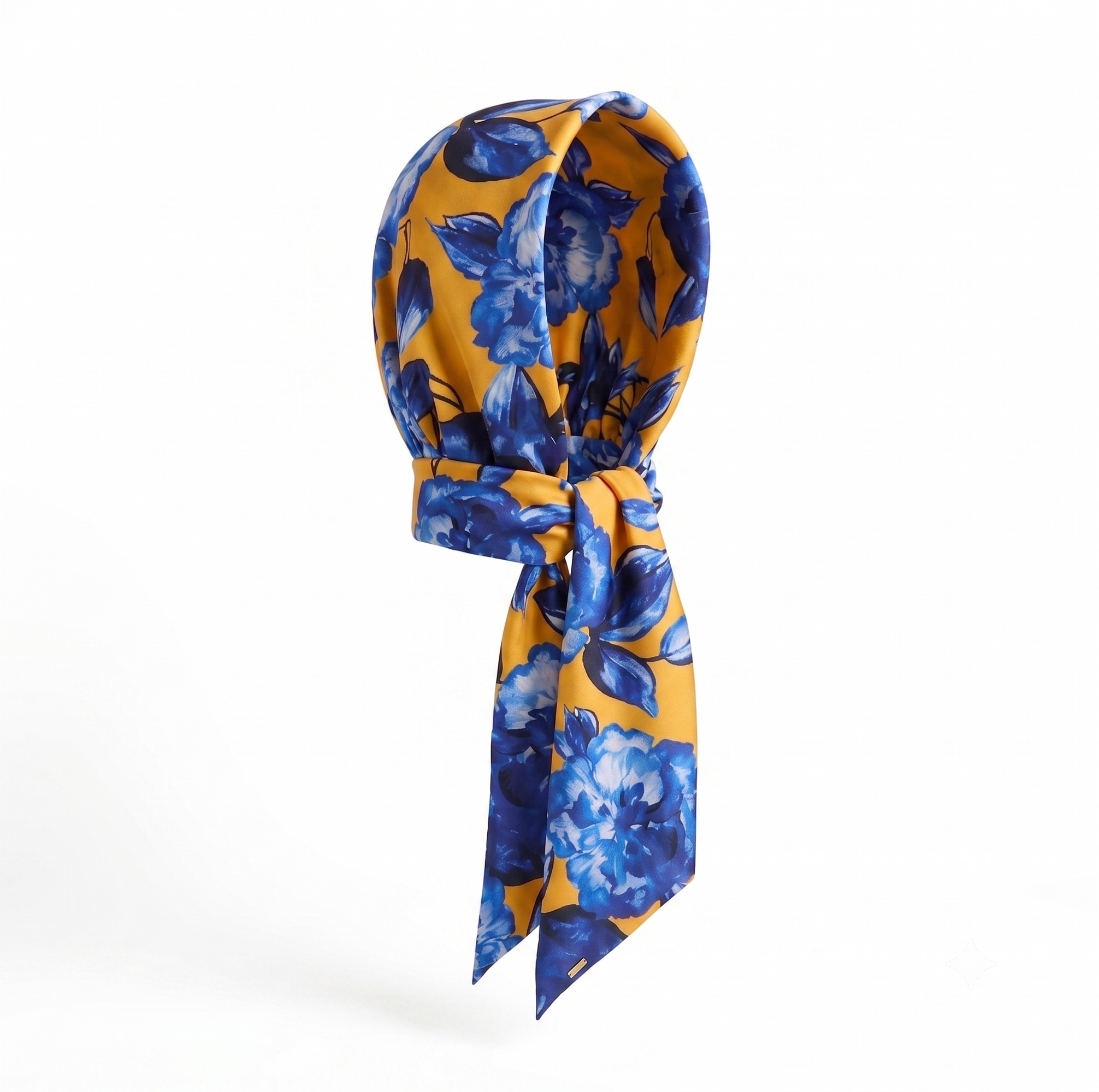 Babs Papaya Headscarf | Cobalt