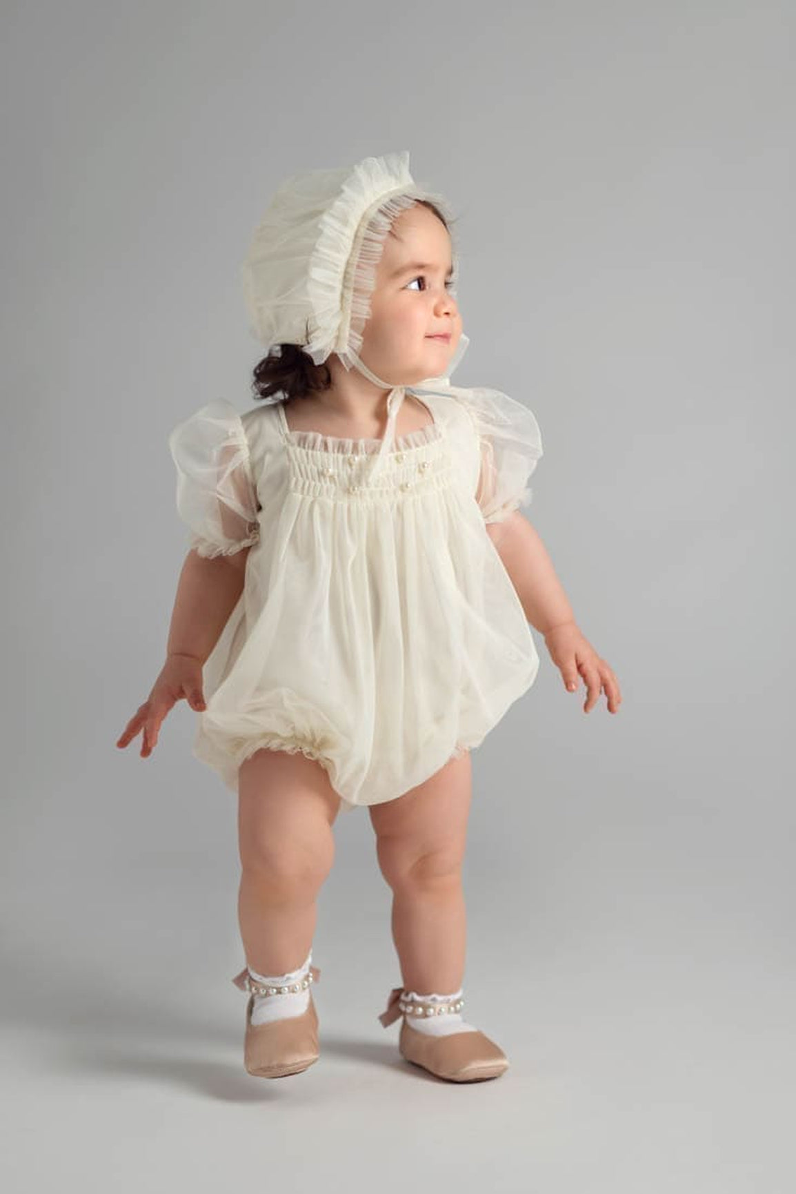 Girl | Bella Buttermilk Tulle Romper