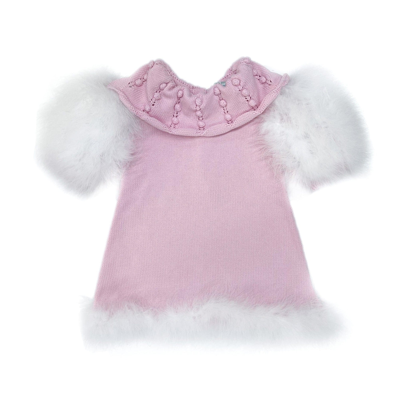 Girl | Ella Knit Feather Dress | Pink