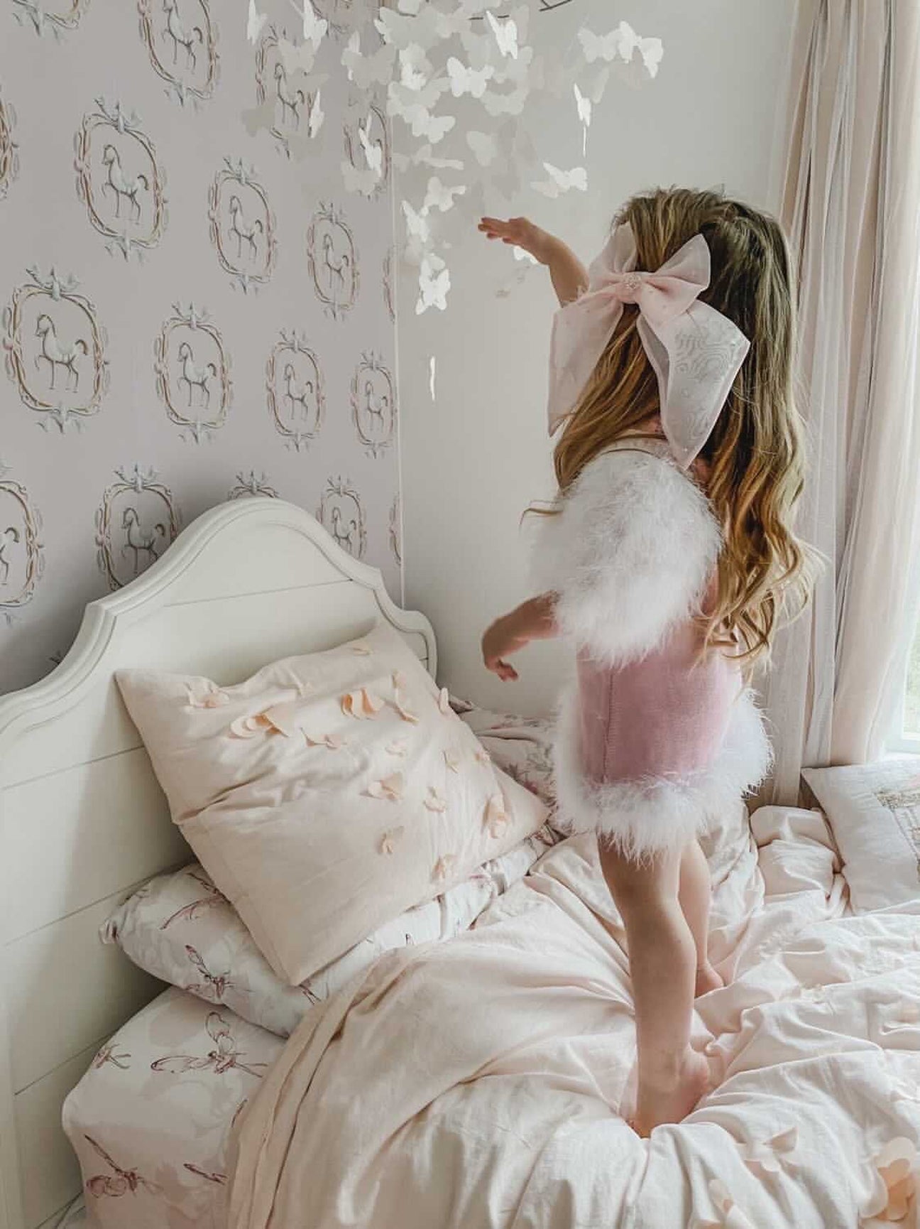 Girl | Ella Knit Feather Dress | Pink