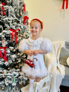 Girl | Ella Knit Feather Dress | White