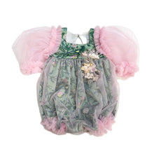 Girl | Eva and Floral Tulle Romper | Pink x Green