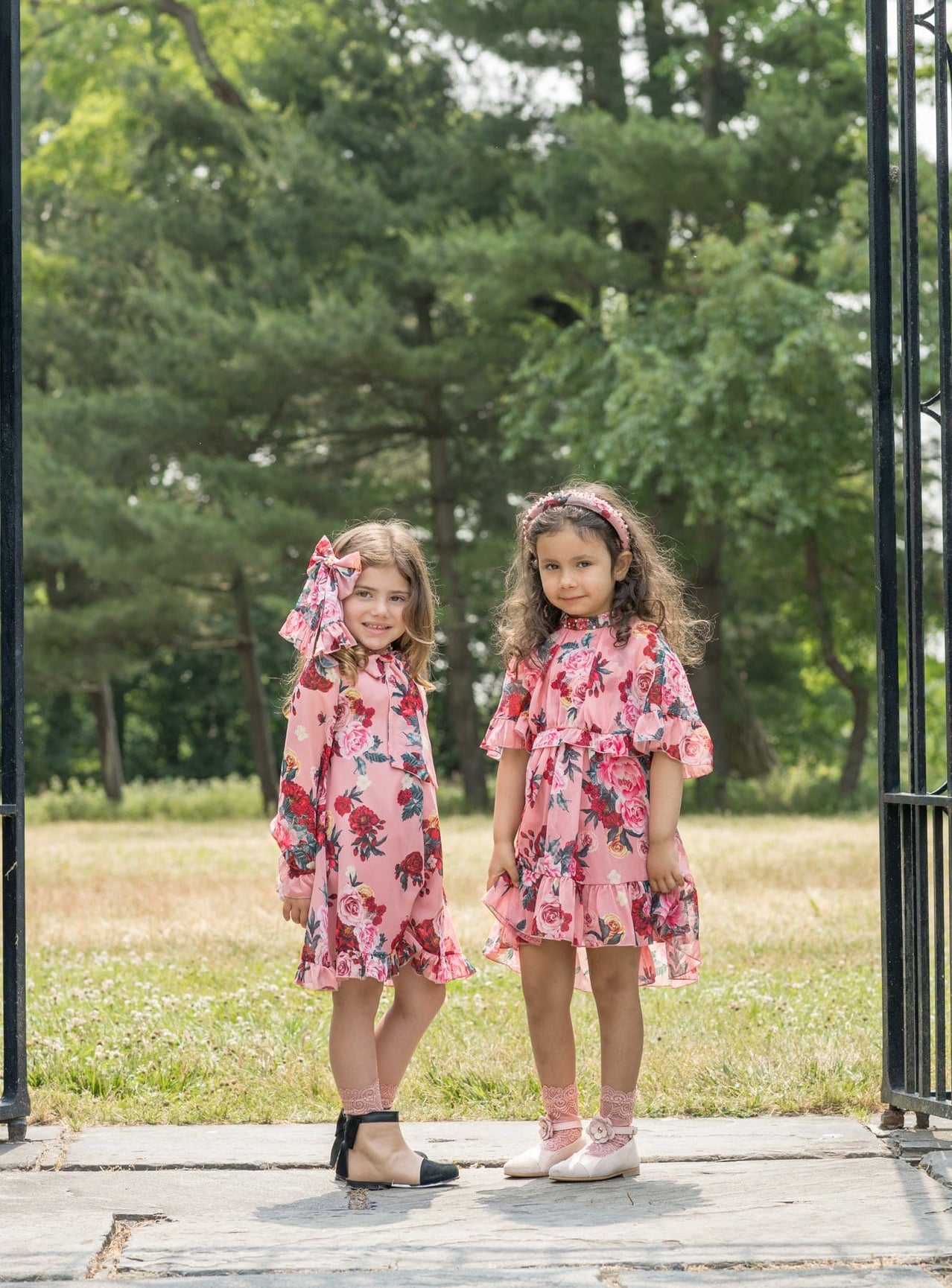 Girl | Flora Flower Print Dress | Pink
