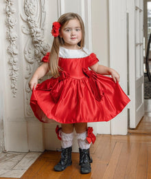 Girl | Holly Amad Satin Ceremony Dress | Red