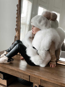 Girl | Luxurious Fox Vest | White