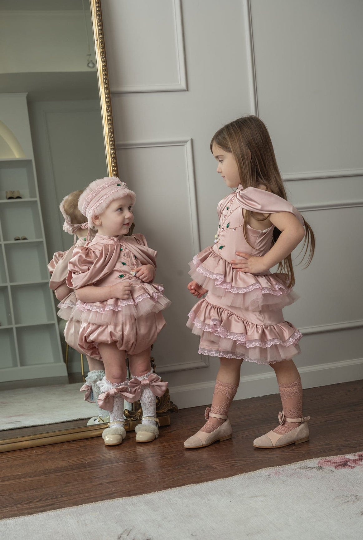 Girl | Satin Ballerina Romper | Pink