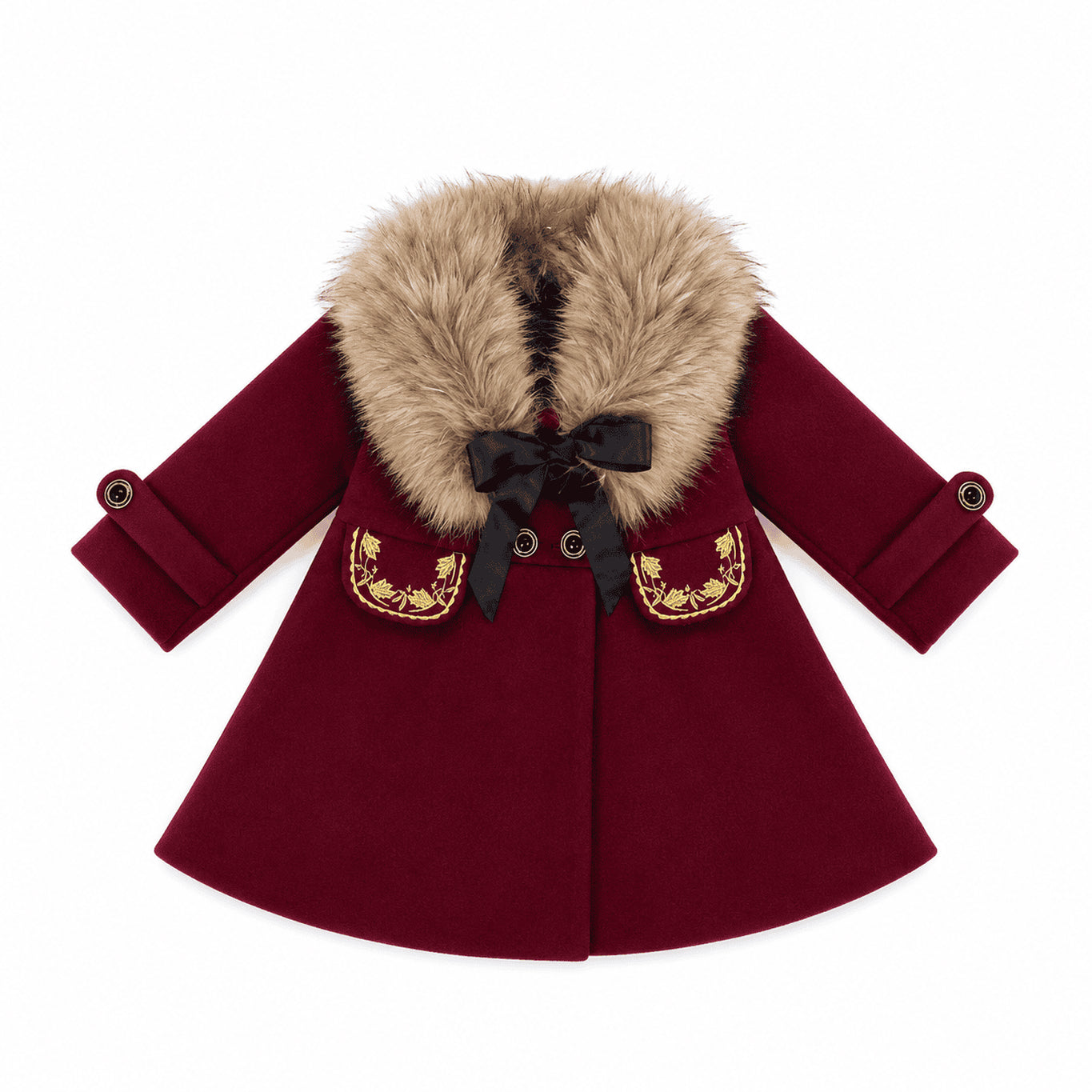Girl | The Empress Garnet Wool Coat | Red