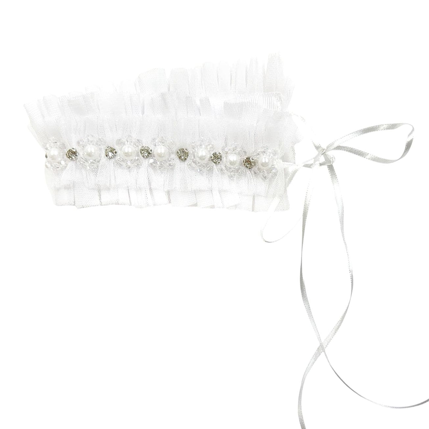 Girl | Tutu Tulle White Hair Sash | Pink