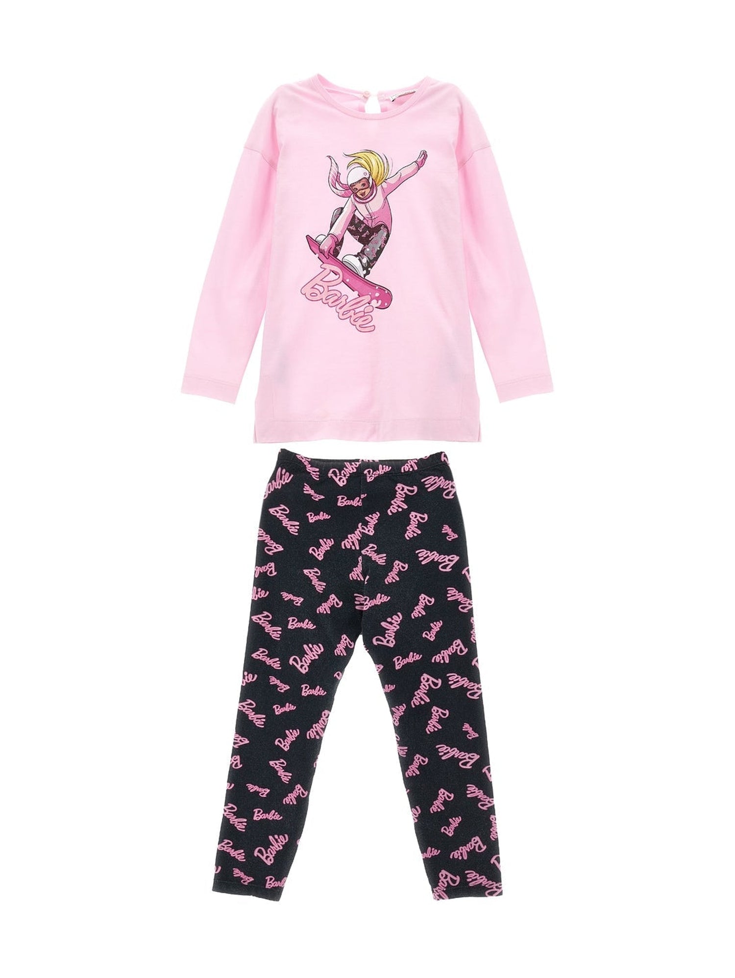 Girls | Barbie Maxi T-Shirt And Leggings Set | FairyTale Pink/Black