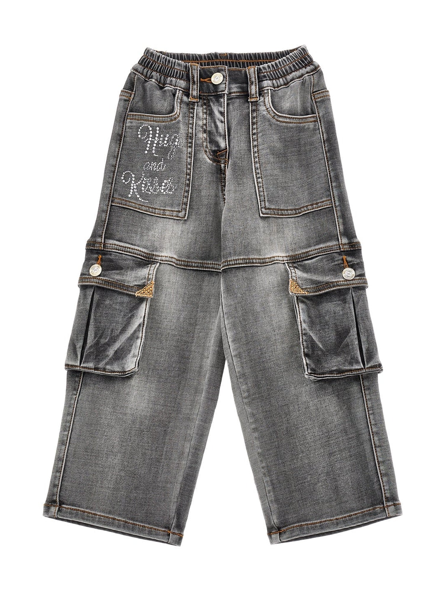 Girls | Cargo Denim Jeans | Black