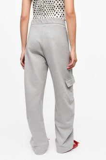 Grey Heavy Terry Curved Trousers | Paloma Melange