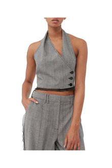 Grey Herringbone Suiting Vest | Frost Gray