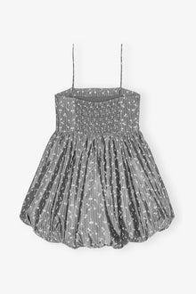 Grey Jacquard Strap Mini Dress | Smoked Pearl