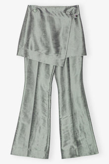 Grey Suiting Skirt Flared Trousers | Gray Quill