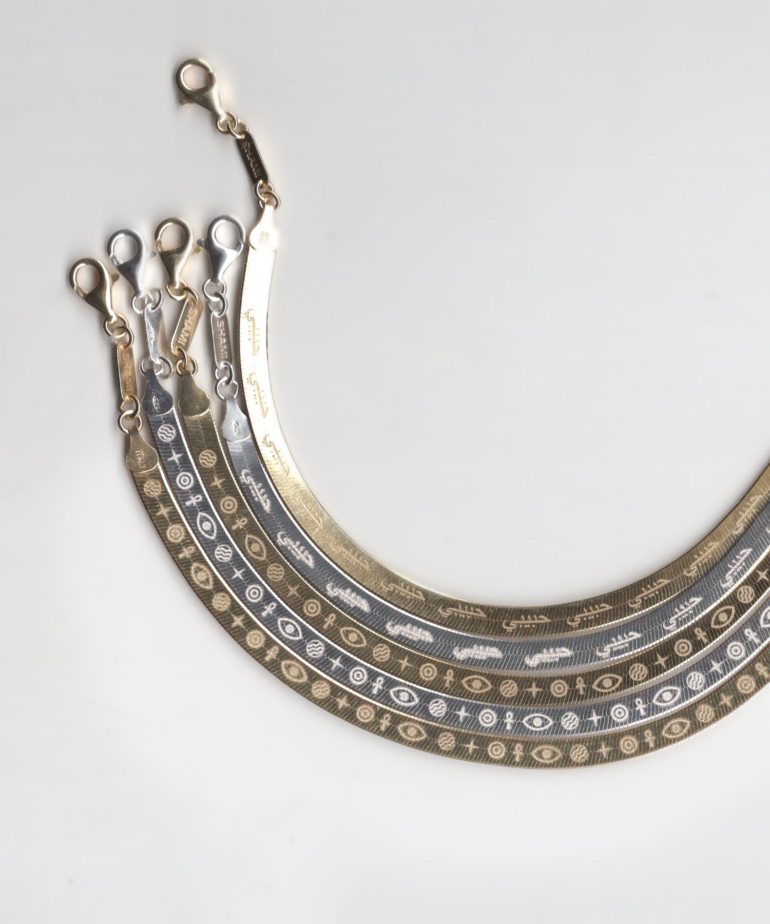Habibi Herringbone Chain Necklace | Sterling Silver
