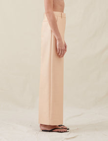 Womens | The Tailored Trousers In Lucent Wool | Blush