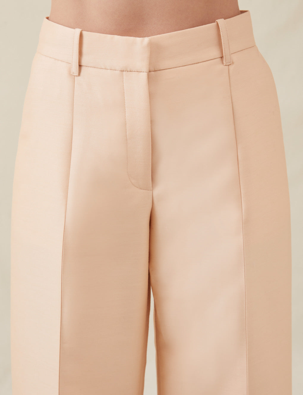 Womens | The Tailored Trousers In Lucent Wool | Blush