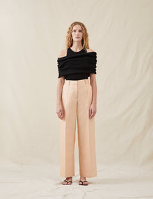 Womens | The Tailored Trousers In Lucent Wool | Blush