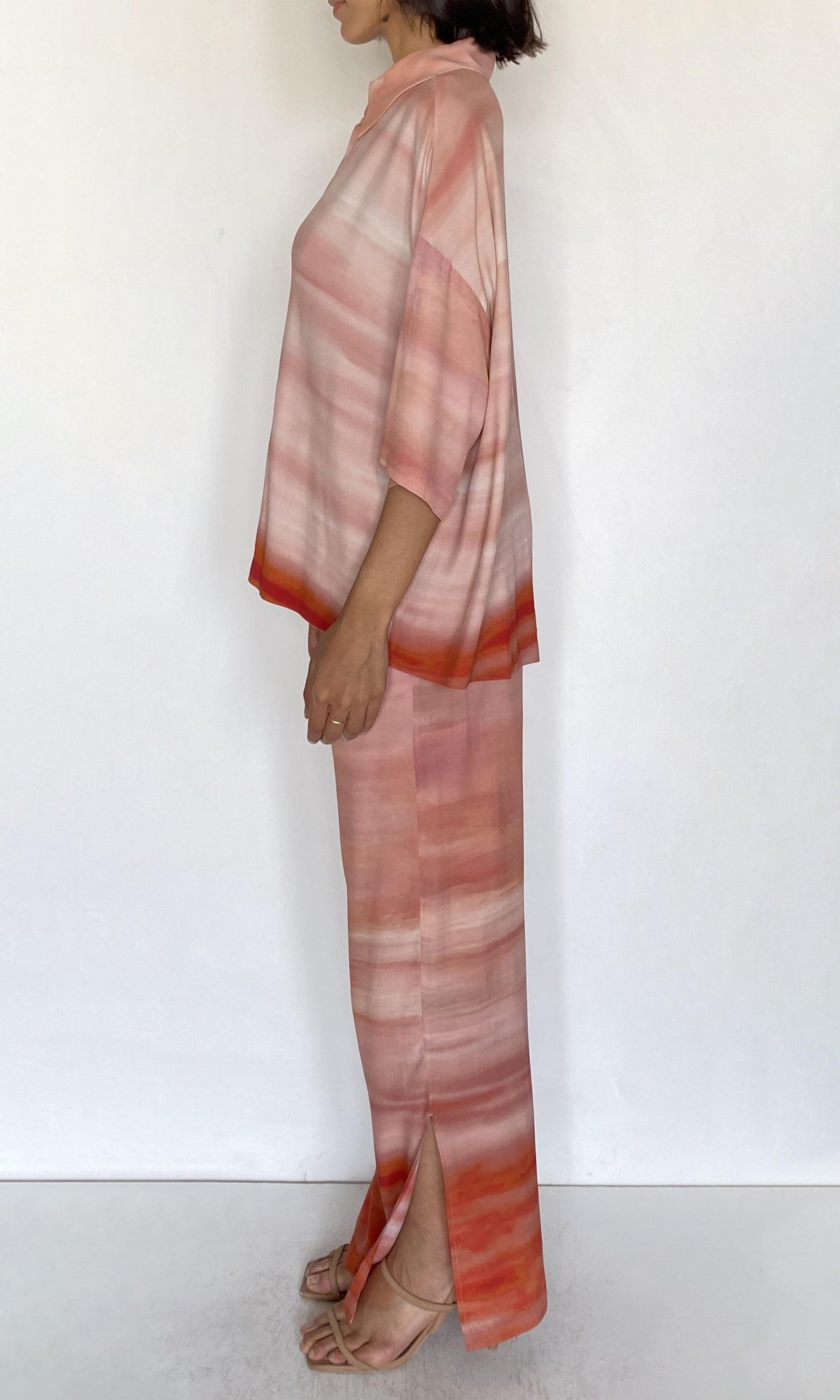 Hemant And Nandita | Asma Viscose Heavy Crepe Oversized Shirt | Multi
