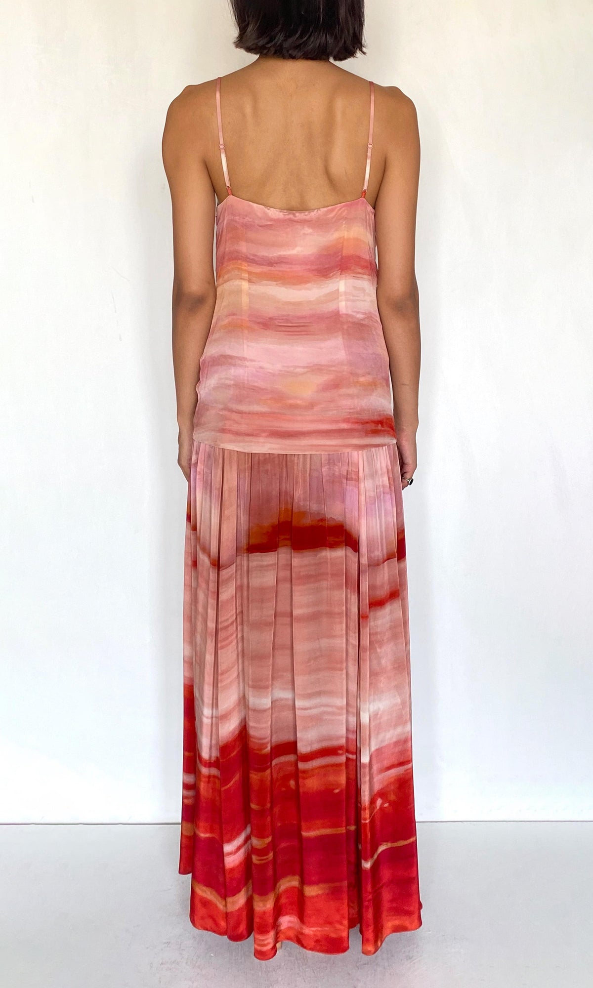 Womens | Asma Viscose Natural Crepe Maxi Dress | Multi