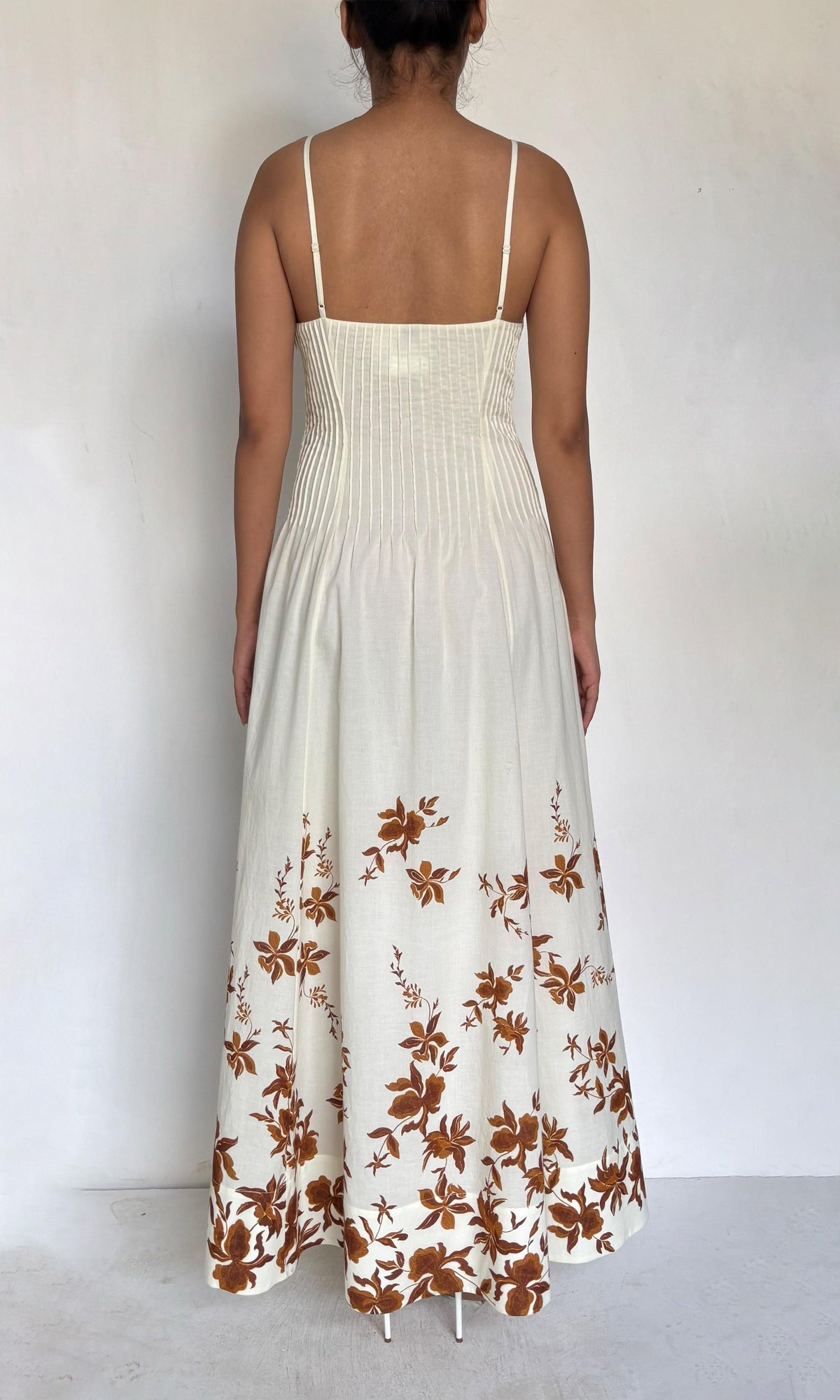 Womens | Ayra Cotton Cambric Maxi Dress | Ivory