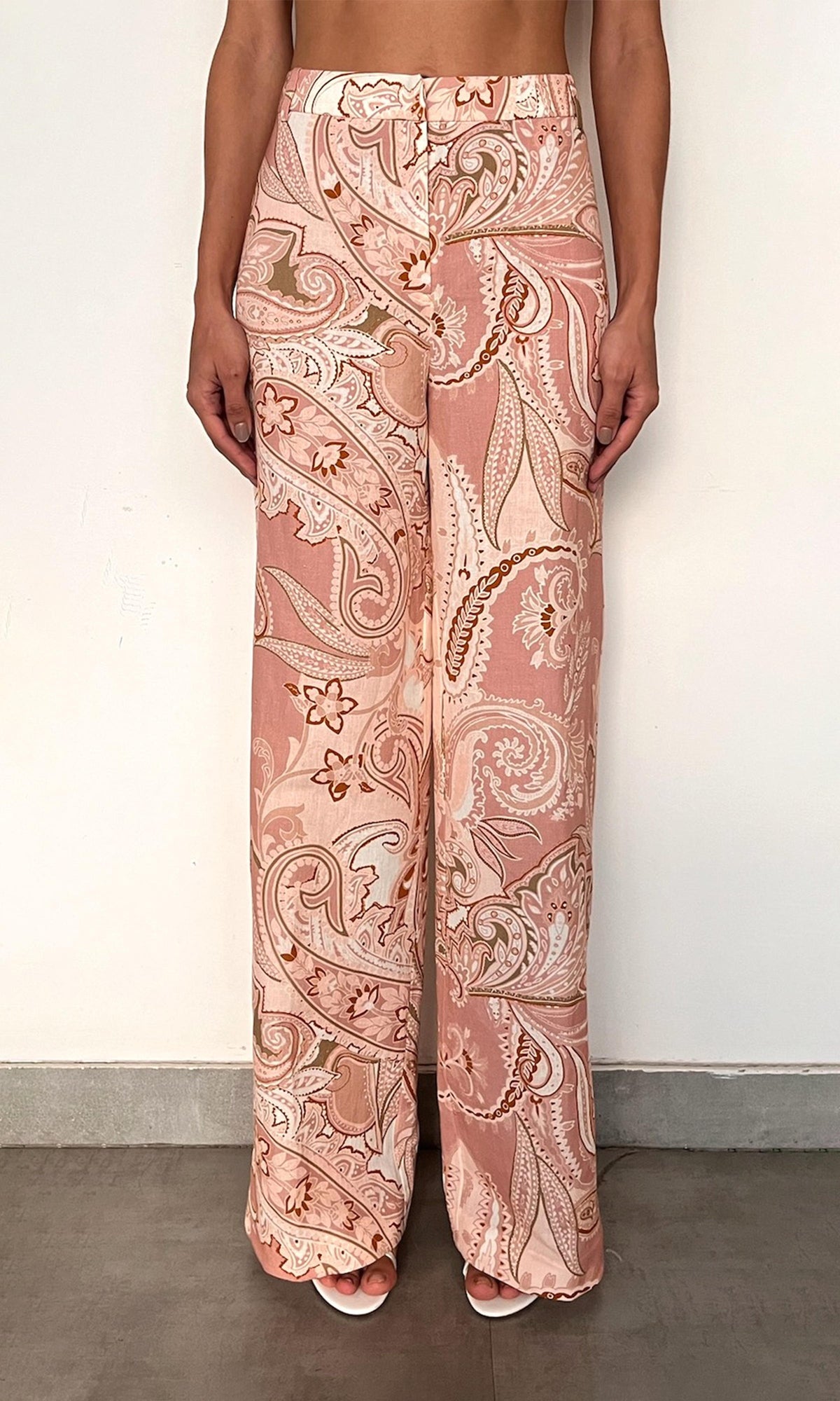 Hemant And Nandita | Fiza Cotton Pants | Pink