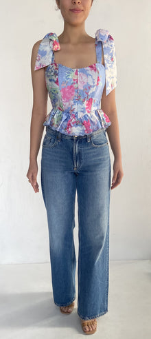 Hemant & Nandita | Floral Printed Top | Blue