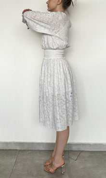 Hemant And Nandita | Inv Cotton Linen Midi Dress | White