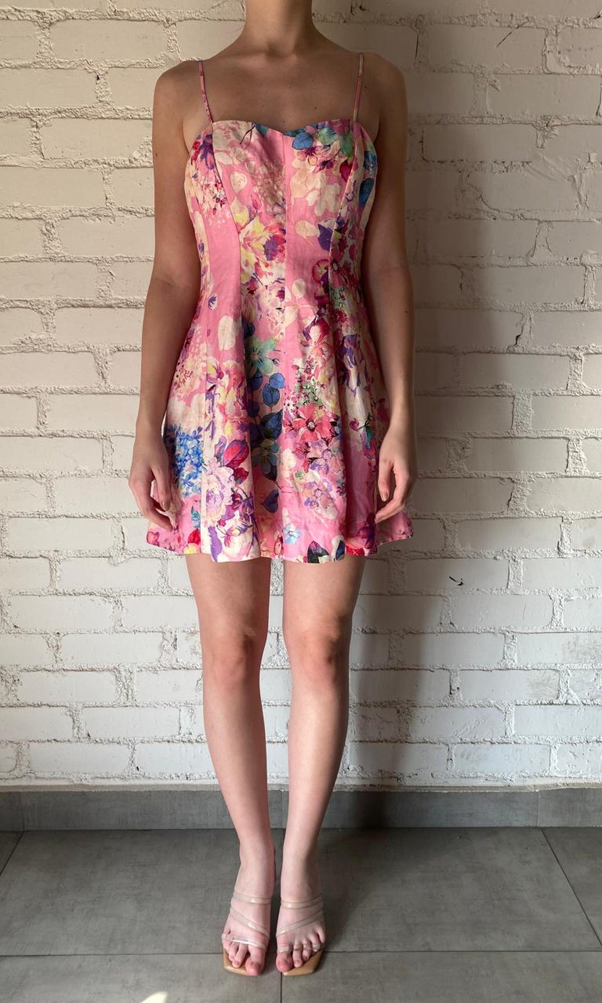 Womens | Inv Viscose Linen Orgenza Short Dress | Pink Print