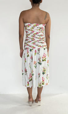 Womens | Inv Cotton Poplin Midi Dress | White Multi