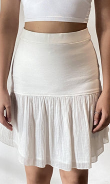Hemant And Nandita | Inv Cotton Short Skirt | Whiite