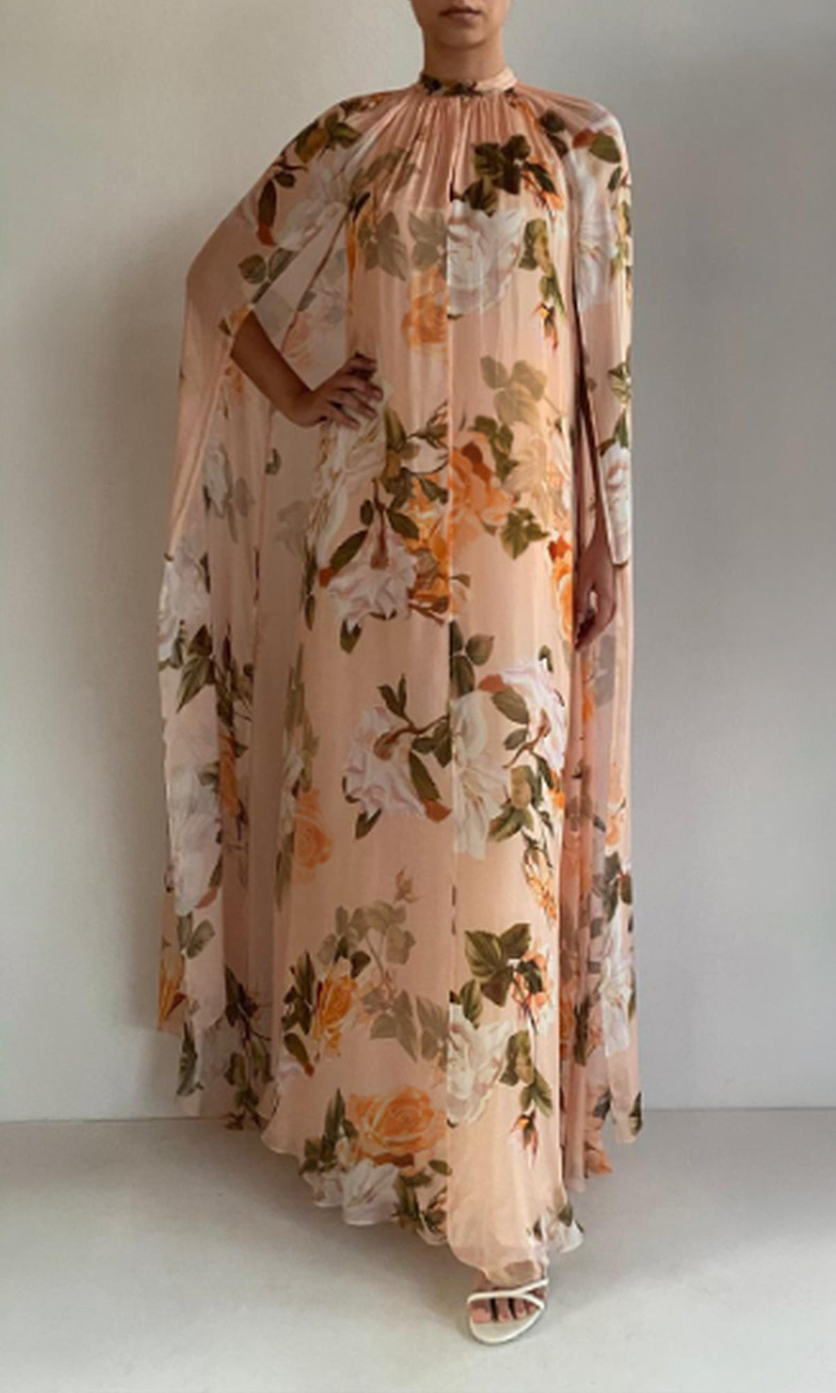 Hemant And Nandita | Kena Flat Chiffon Maxi Dress | Multi