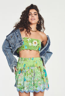 Hemant & Nandita | Laya Floral Bandeau | Green Ombre