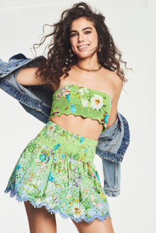 Hemant & Nandita | Laya Floral Bandeau | Green Ombre