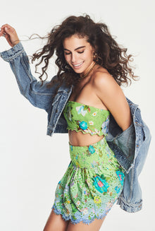 Hemant & Nandita | Laya Floral Bandeau | Green Ombre