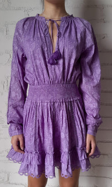 Hemant And Nandita | Mavi Viscose Short Dress | Purple