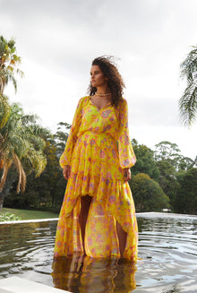 Hemant & Nandita | Raisa Plunged Top | Yellow