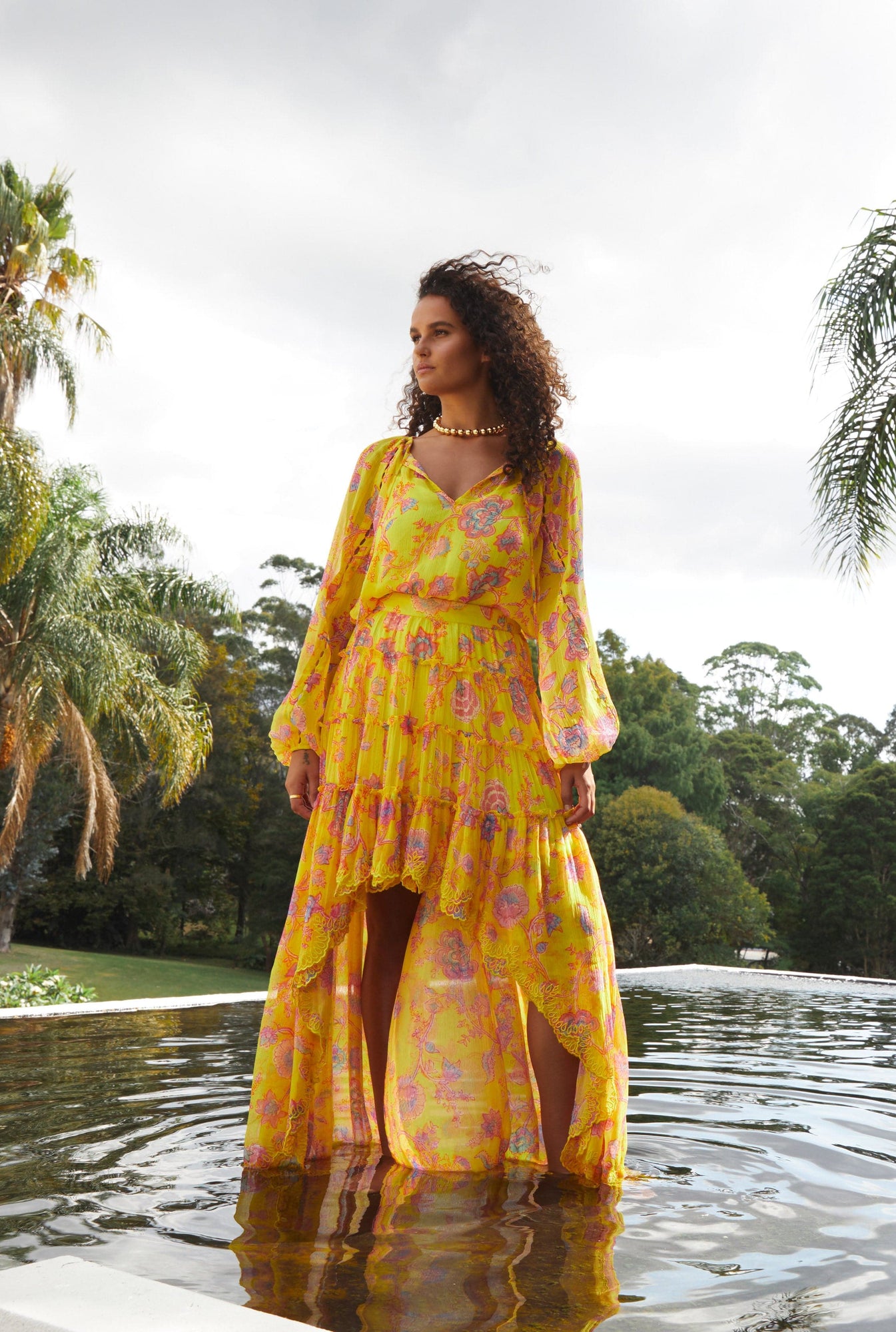 Hemant & Nandita | Raisa Plunged Top | Yellow